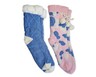 Serra Ladies 2 Pack Chunky Knit Slipper Socks Blue Heron/Cloud