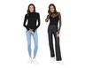 Serra Ladies 2 Pack Sheer Layering Top Black/Grey In Use