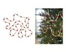 Merry Moments Holiday Wooden Beaded Garland Natural and Red In Use