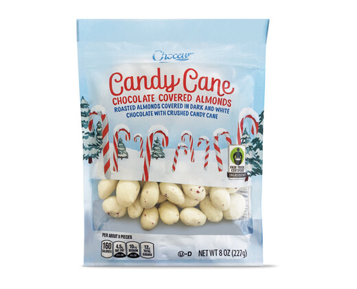 Choceur Candy Cane Chocolate Covered Almonds