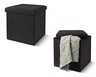 SOHL Furniture Foldable Storage Ottoman Black In Use