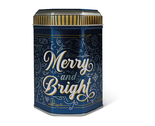 Benton&#039;s Blue Holiday Music Tin with Sugar Cookies