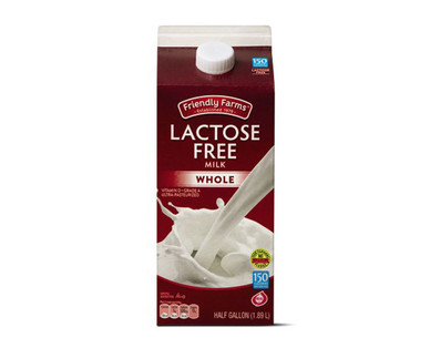 Lactose Free Whole Or Fat Free Milk Friendly Farms Aldi Us