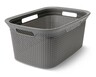 Ezy Storage Decorative Laundry Basket Dark Gray