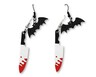 Serra Halloween Earrings Pumpkin Bat/Knife Set