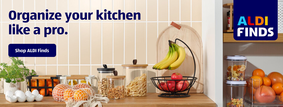 Organize your kitchen like a pro. Shop ALDI Finds.