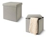 SOHL Furniture Foldable Storage Ottoman Gray In Use