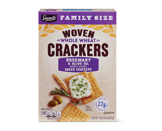 Savoritz Woven Whole Wheat Crackers Assorted Varieties | ALDI US