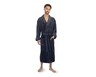 Royal Class Men&#039;s Micro Plush Bathrobe Black In Use