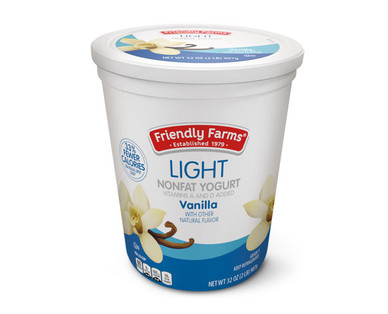 Friendly Farms Light Plain or Vanilla Nonfat Yogurt | ALDI US