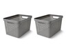 Ezy Storage Storage Basket 2pk Large Dark Grey