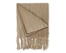 Huntington Home Knit Tassel Throw Beige