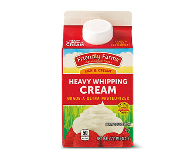 Heavy Whipping Cream 16 Fl Oz Friendly Farms Aldi Us