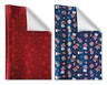 Merry Moments Heavyweight Premium Gift Wrap Red Poinsettia and Animals