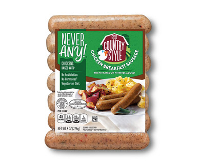 Never Any! Chicken Breakfast Sausage: Original or Apple Maple | ALDI US