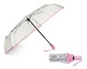 Serra Clear Automatic Umbrella Pink Trim