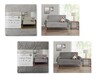 Huntington Home Loveseat Cover Light Gray and Dark Gray In Use