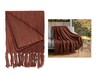 Huntington Home Knit Tassel Throw Brown In Use