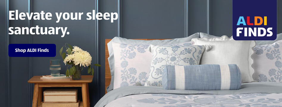 Elevate your sleep sanctuary. Shop ALDI Finds.