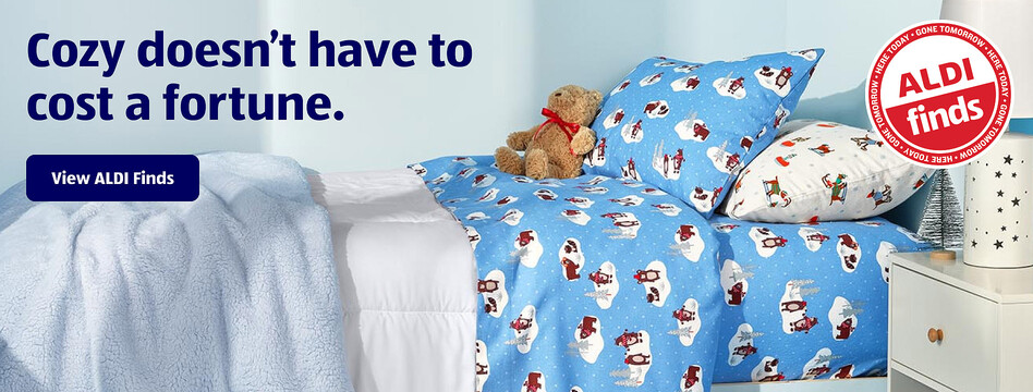 Cozy doesn&#039;t have to cost a fortune. View ALDI Finds.