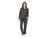 Serra Ladies Flannel Pajama Set Black In Use