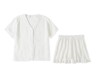 Serra Ladies Cotton Gauze Pajama Set White