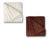 Huntington Home Cozy Throw White Ribbed and Brown Ribbed