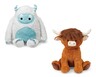 Bee Happy Jumbo Plush Yeti and Highland Cow