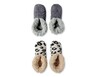 Serra Ladies 2 Pack Slipper Socks Leopard/Melange