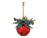 Merry Moments Jumbo Jingle Bell Red with Faux Greenery and Bow