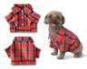 Heart to Tail Pet Quarter Zip or Shacket Bright Plaid In Use