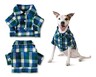 Heart to Tail Pet Quarter Zip or Shacket Navy Plaid In Use