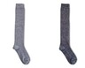 Serra Ladies 2 Pack Boot Socks Knee High Dark Gray and Light Gray