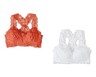 Serra Ladies 2 Pack Lace Bralette White/Orange