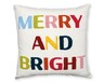 Merry Moments Holiday Decorative Pillow Square Merry &amp; Bright