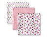 Little Journey 3PK Swaddle Set Pink Flowers