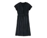 Serra Ladies Pleated Dress Black Wrap