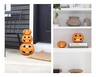 Huntington Home Metal Jack-O-Lantern Matte Orange In Use