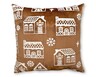 Merry Moments Holiday Decorative Pillow Square Gingerbread Village