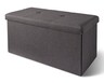 SOHL Furniture Rectangular Storage Ottoman Gray