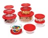 Crofton 20pc Glass Storage Set Red Lid In Use