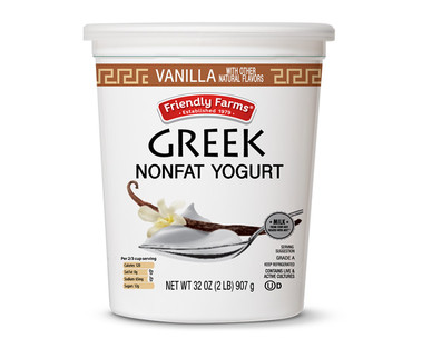 Vanilla Non-fat Greek Yogurt - Friendly Farms | ALDI US