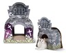 Heart to Tail Halloween Cat Scratching Playhouse Graveyard In Use