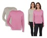 Serra Ladies 2 Pack Long Sleeve T-Shirt Pink/Brown In Use