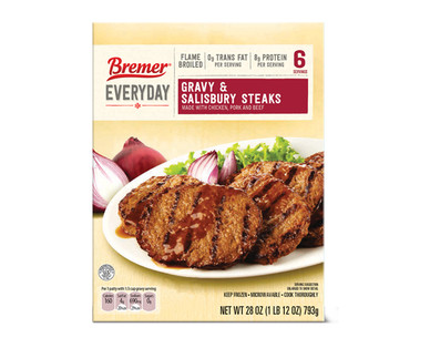 Frozen Gravy Salisbury Steak Bremer Aldi Us