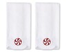 2 Pack Holiday Hand Towel Set Peppermint