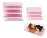 Crofton Glass Meal Prep Containers Pink In Use