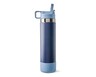 Crofton Stainless Steel Straw Lid Bottle Blue/Dark Blue