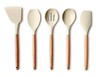 Crofton Wood &amp; Silicone Utensil Set White