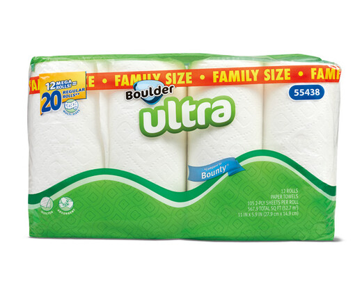 Multisize Paper Towels - 12 Rolls - Boulder